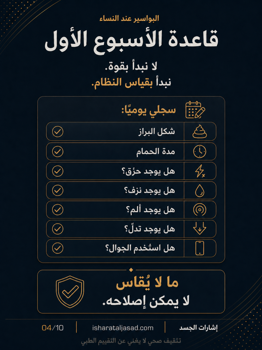 بروتوكول 6 أسابيع للبواسير — الشريحة 4