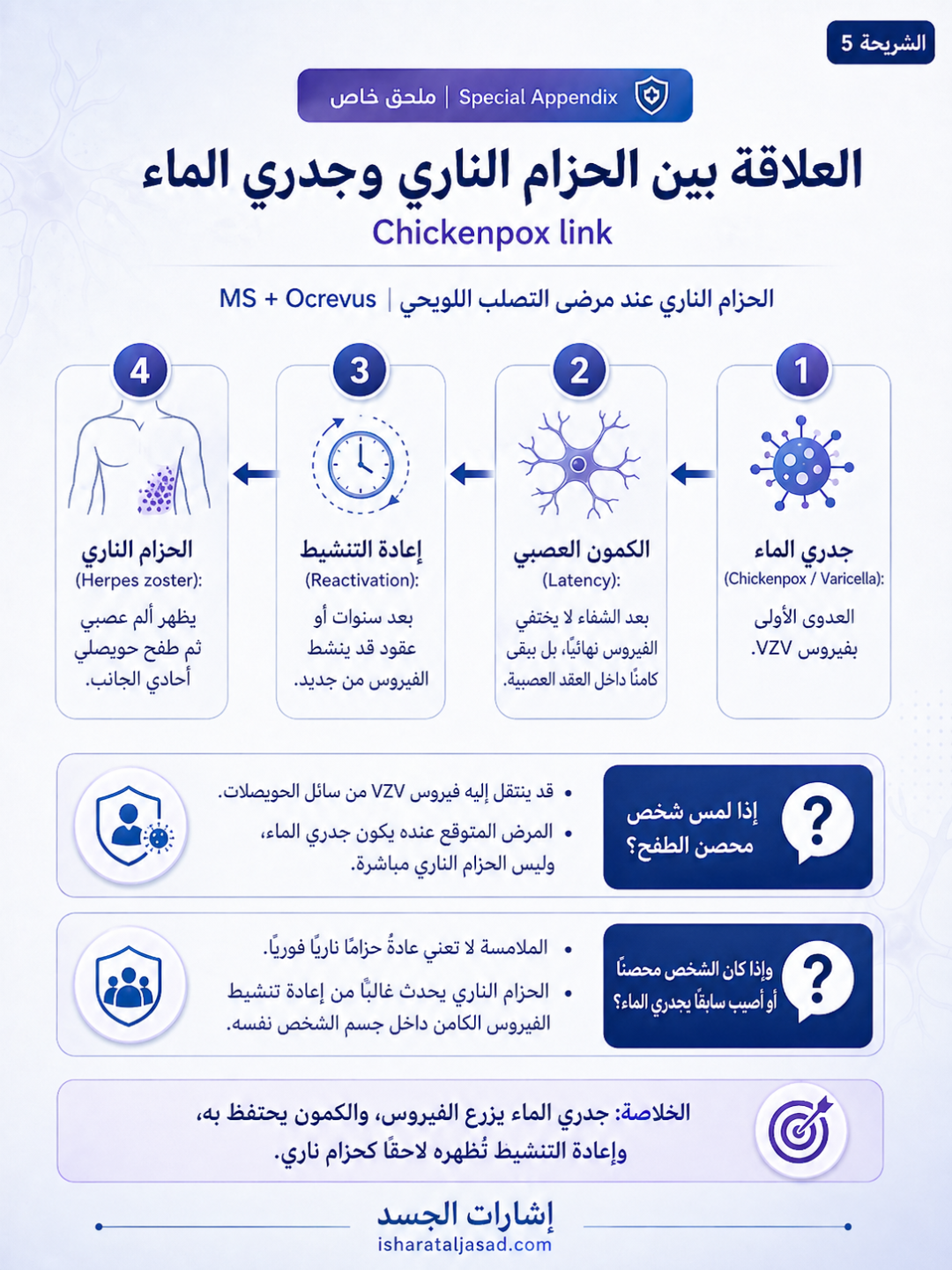 الحزام الناري عند مرضى التصلب اللويحي — الشريحة 5