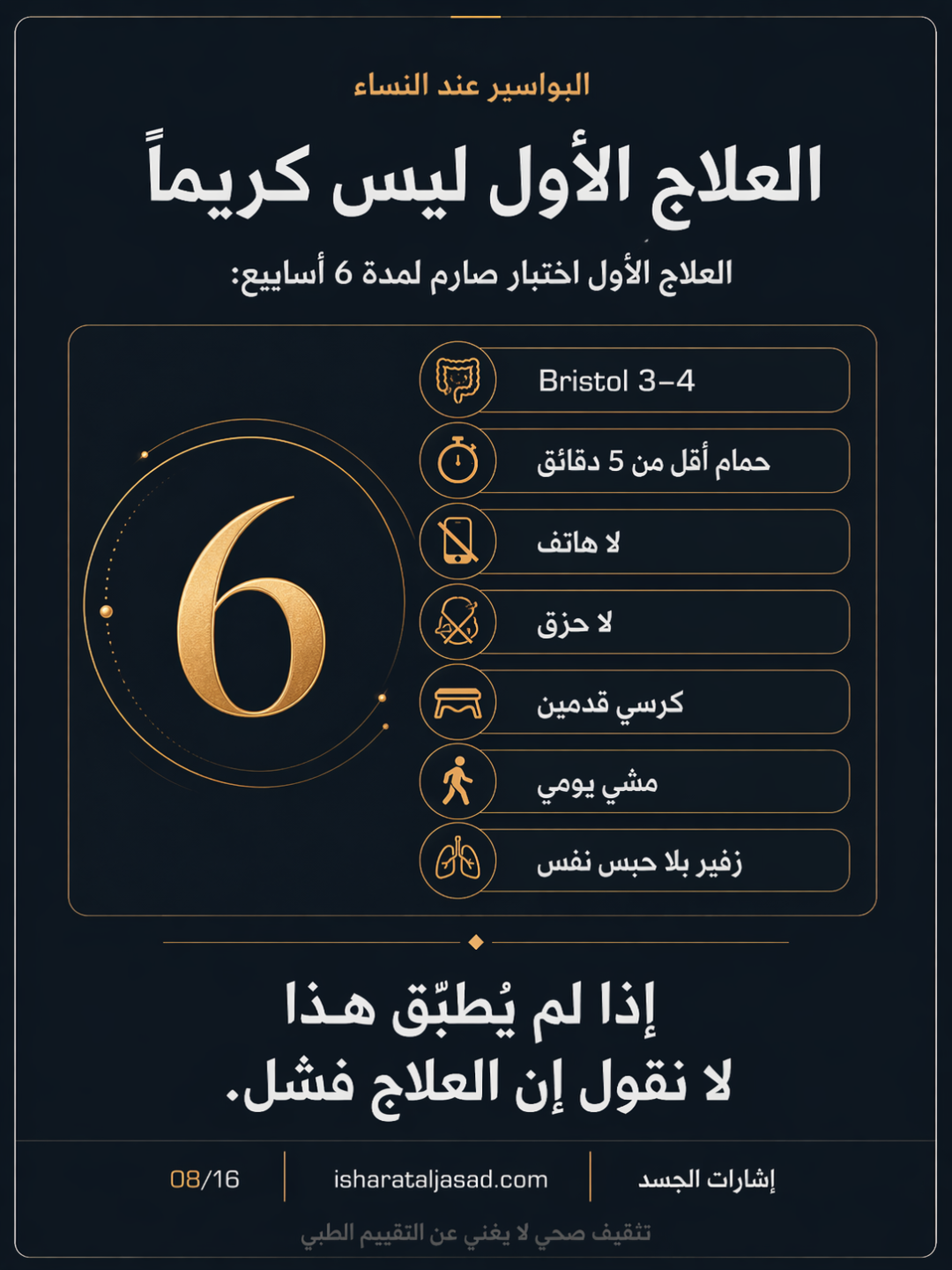 البواسير: وقاية وعلاج قبل قرار العملية — الشريحة 9
