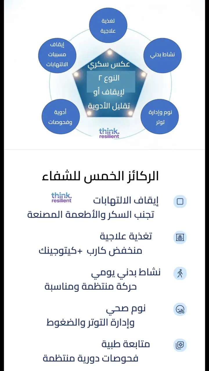 الشريحة 4 من 9: سلسلة من 6 حلقات لعكس سكري النوع 2