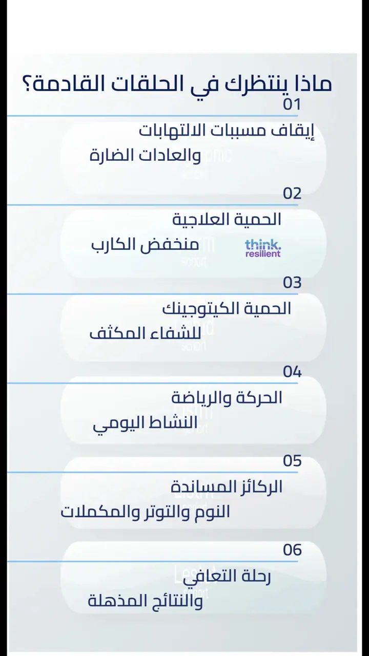 الشريحة 8 من 9: سلسلة من 6 حلقات لعكس سكري النوع 2