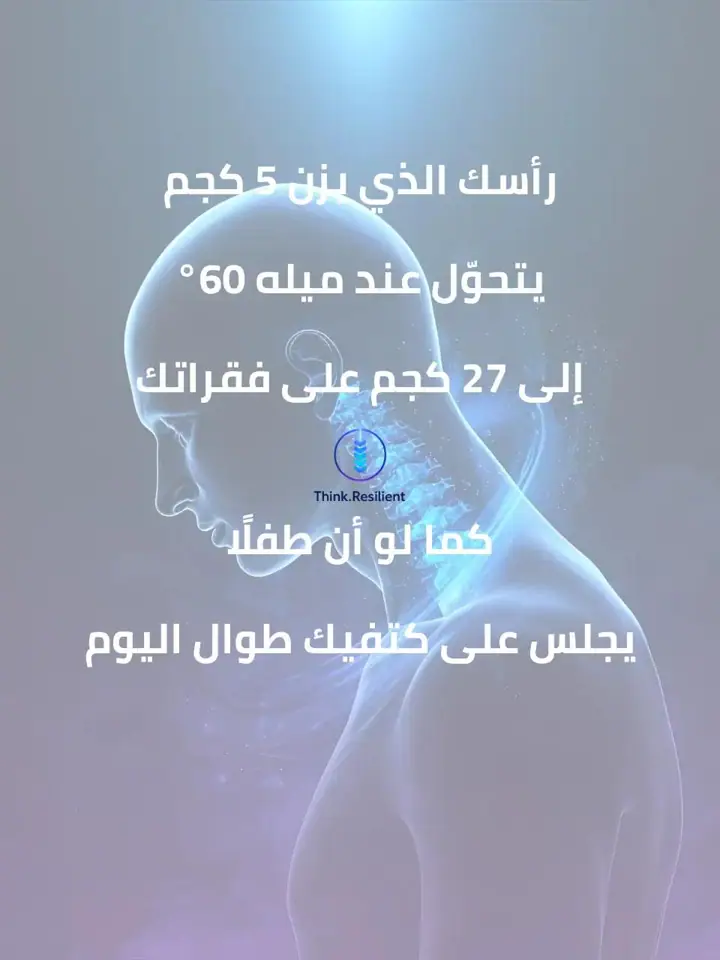 الشريحة 3 من 18: القاتل الصامت في عالمنا الرقمي: وضعية الرأس