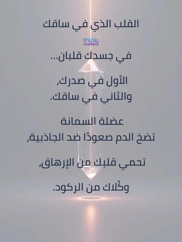 الشريحة 1 من 9: القلب الذي في ساقك