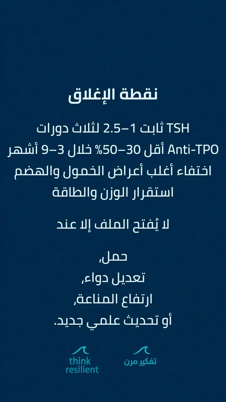 الشريحة 14 من 19: خريطة علاج هاشيموتو