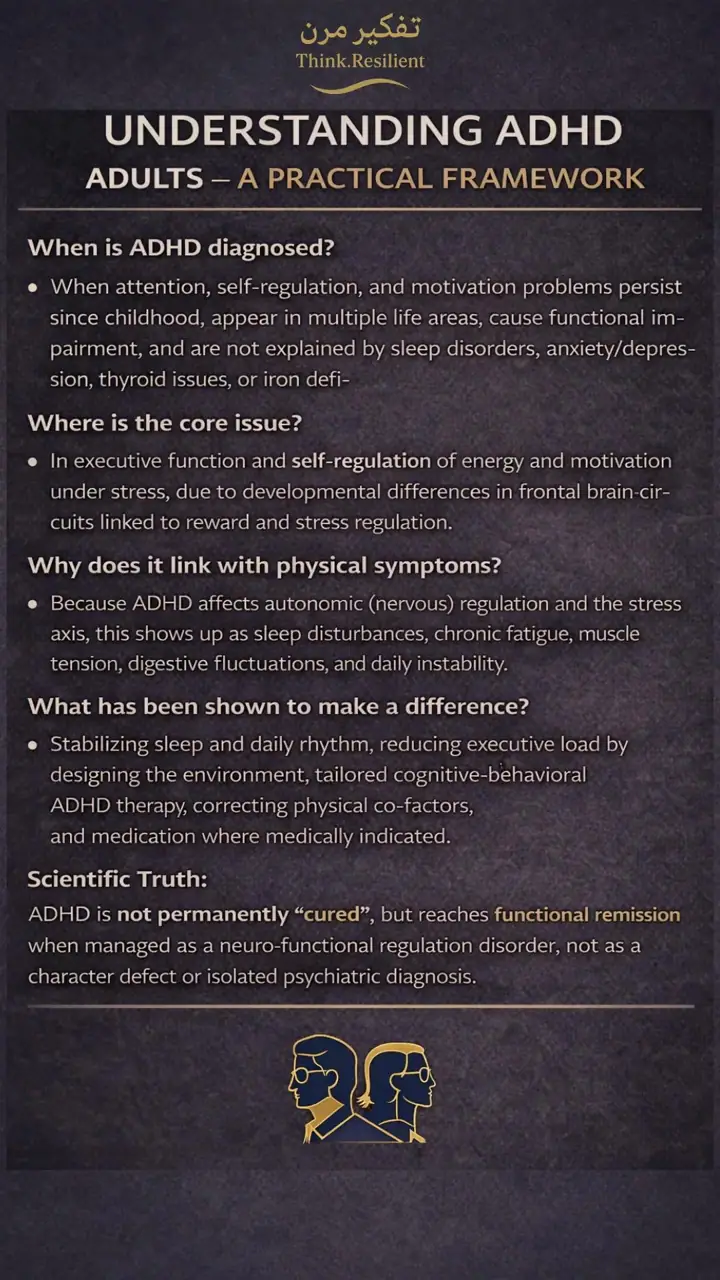 الشريحة 1 من 1: فهم ADHD عند البالغين (بالإنجليزية)