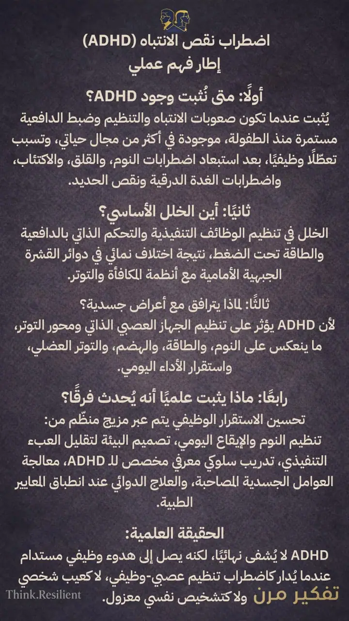 الشريحة 1 من 1: اضطراب نقص الانتباه ADHD: إطار عملي