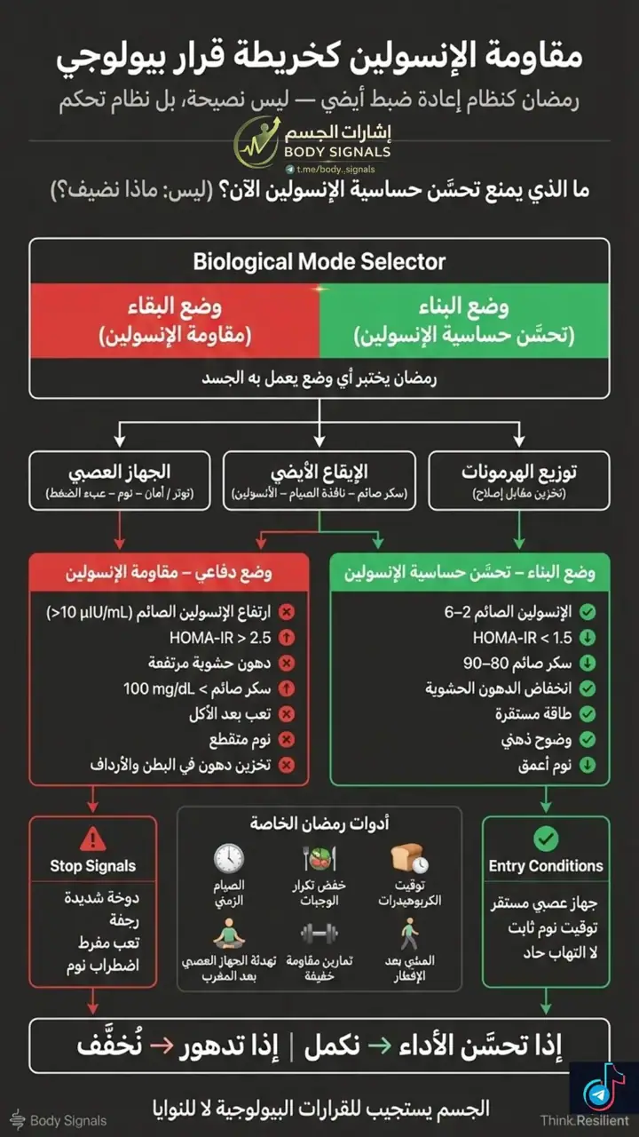 الشريحة 1 من 1: مقاومة الأنسولين كخريطة قرار بيولوجية