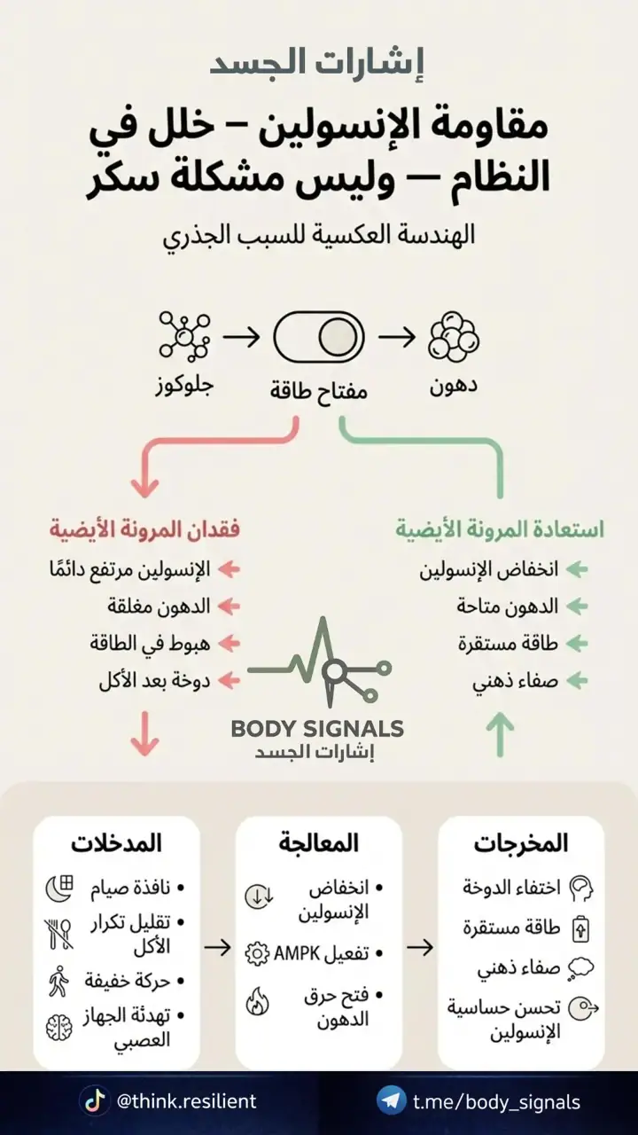 الشريحة 1 من 1: مقاومة الإنسولين: خلل في النظام وليست مشكلة سكر