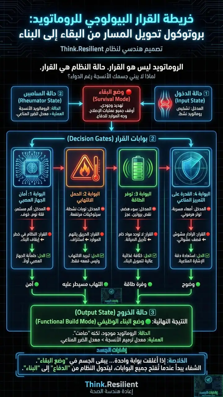 الشريحة 1 من 1: خريطة القرار البيولوجي للروماتويد