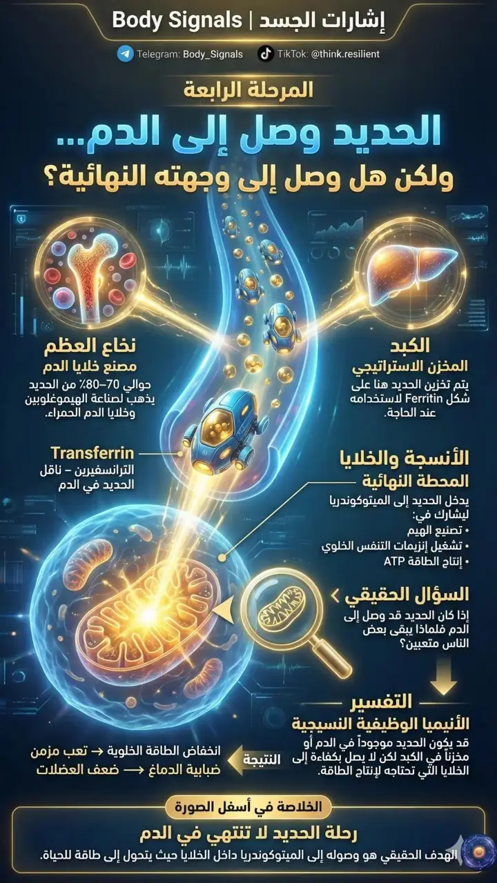 الشريحة 1 من 1: مرحلة 4-الحديد وصل للدم