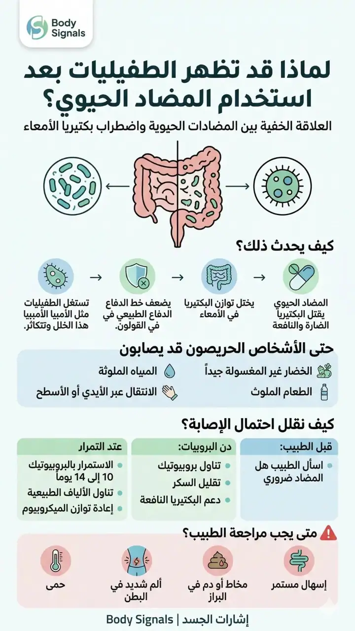 الشريحة 1 من 1: الطفيليات والمضاد الحيوي