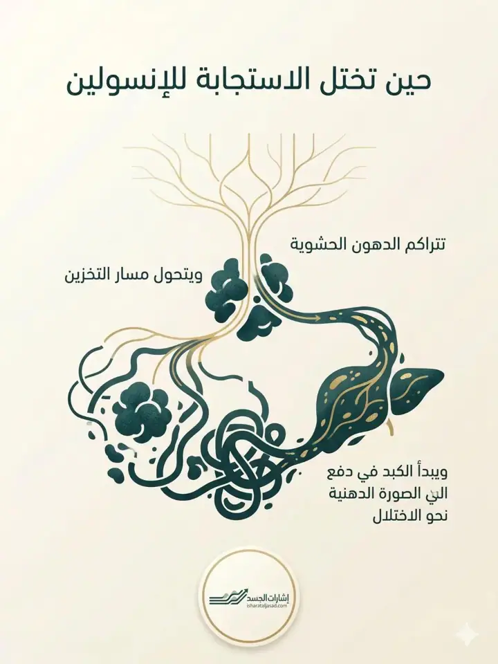 الشريحة 4 من 11: القطعة الجامعة: التقاطع بين مقاومة الإنسولين والمسار الدهني