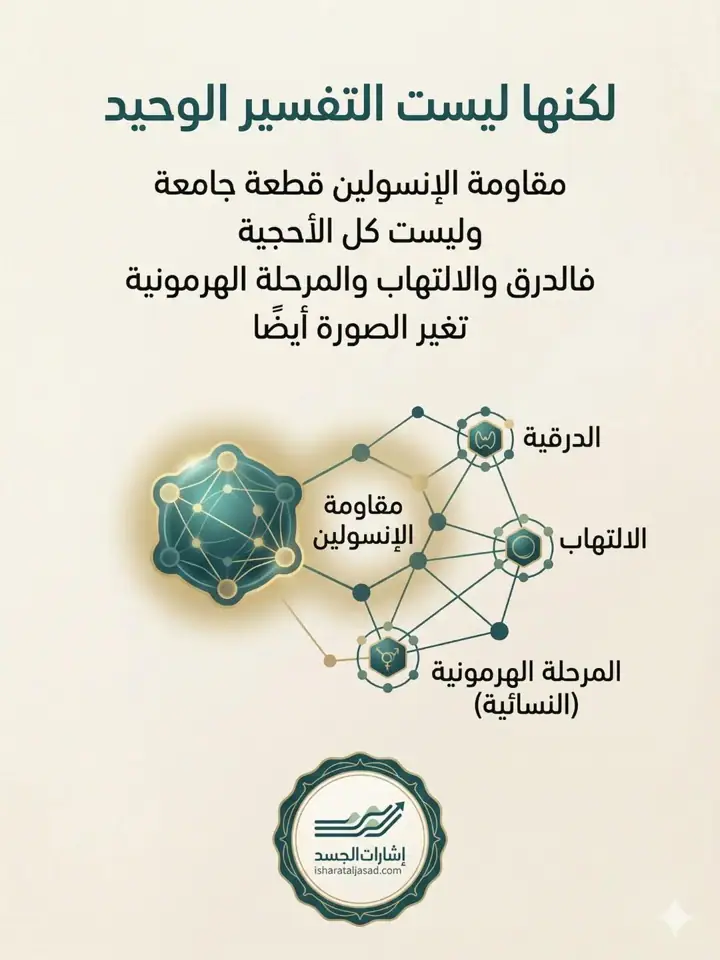 الشريحة 7 من 11: القطعة الجامعة: التقاطع بين مقاومة الإنسولين والمسار الدهني