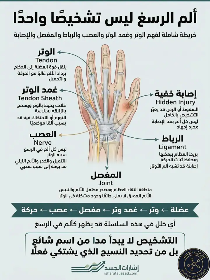 الشريحة 1 من 1: ألم الرسغ ليس تشخيصًا واحدًا