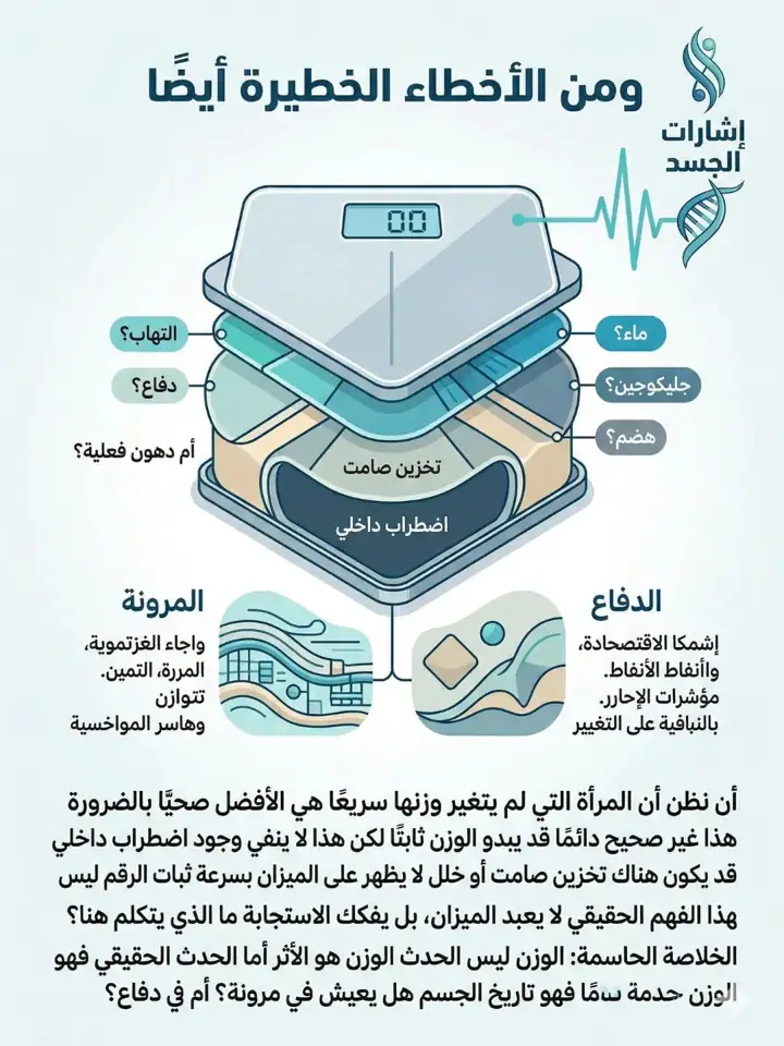 الشريحة 12 من 12: الوزن بعد المناسبات ليس حكمًا دهنيًا مباشرًا