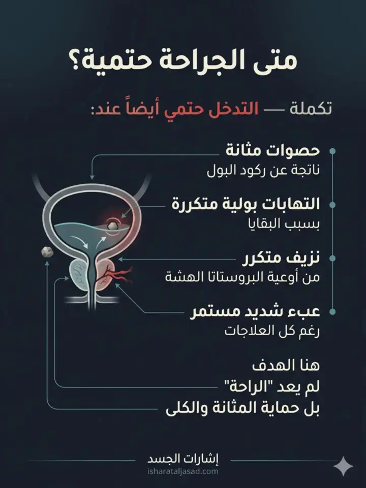 الشريحة 13 من 22: البروستاتا: من الإشارات إلى لحظة التدخل