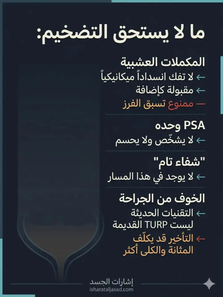 الشريحة 15 من 22: البروستاتا: من الإشارات إلى لحظة التدخل