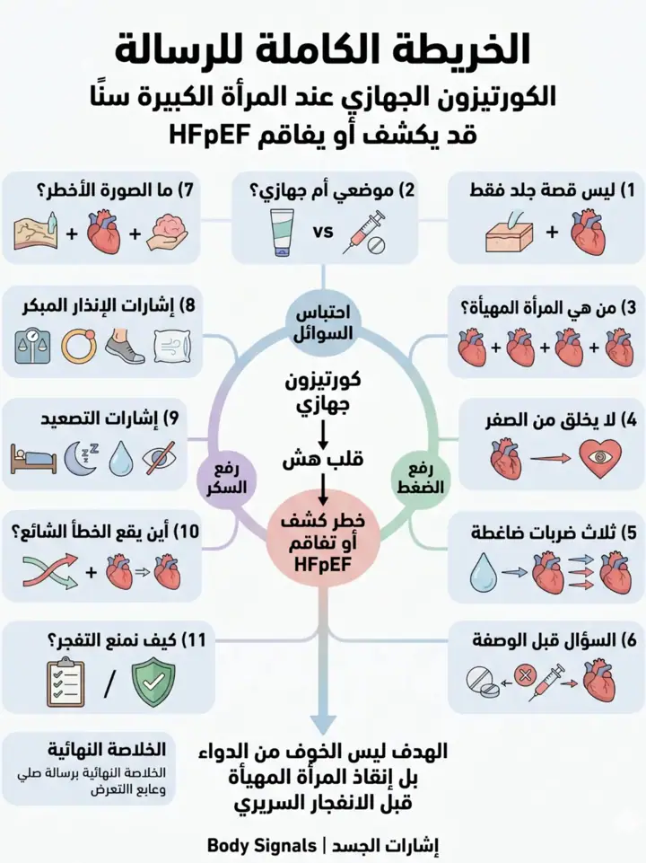 الشريحة 1 من 1: الخريطة الكاملة: الكورتيزون الجهازي عند المرأة الكبيرة سنًا