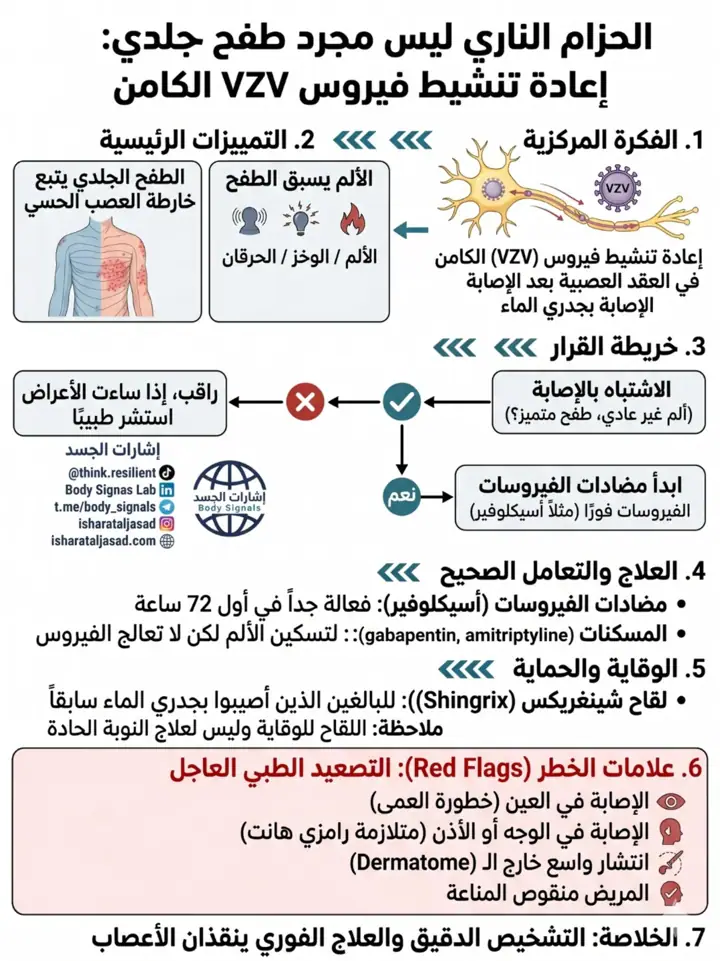 الشريحة 1 من 1: الحزام الناري ليس مجرد طفح جلدي مؤلم