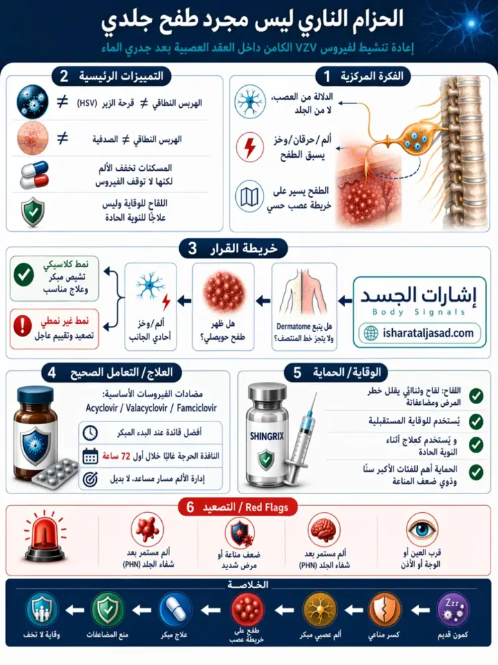 الشريحة 1 من 1: الحزام الناري ليس مجرد طفح جلدي مؤلم