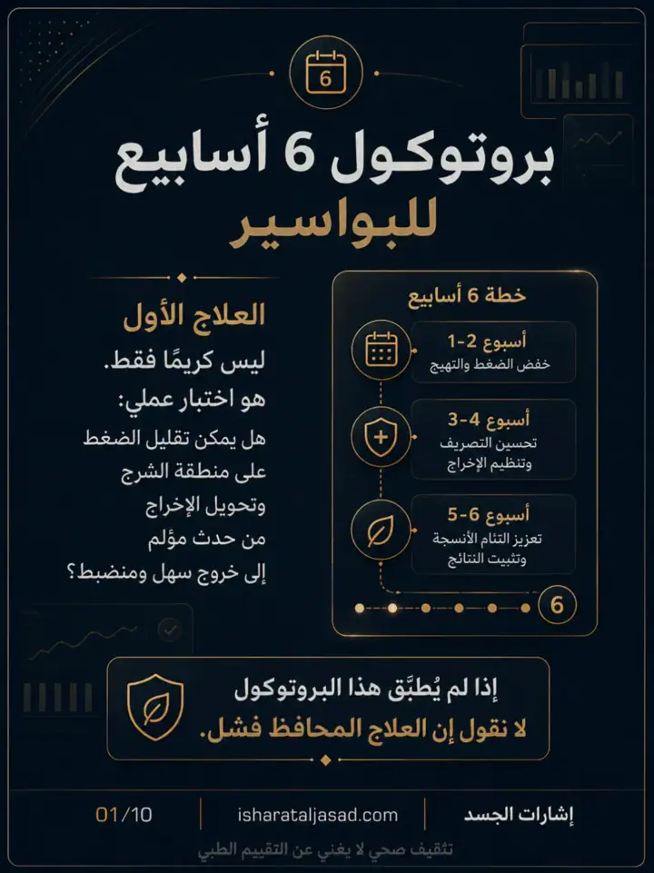 الشريحة 1 من 12: الجزء الثاني من سلسلة البواسير: بروتوكول 6 أسابيع قبل التصعيد