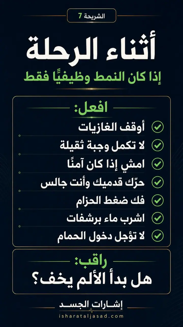 الشريحة 7 من 15: ألم البطن في الطائرة