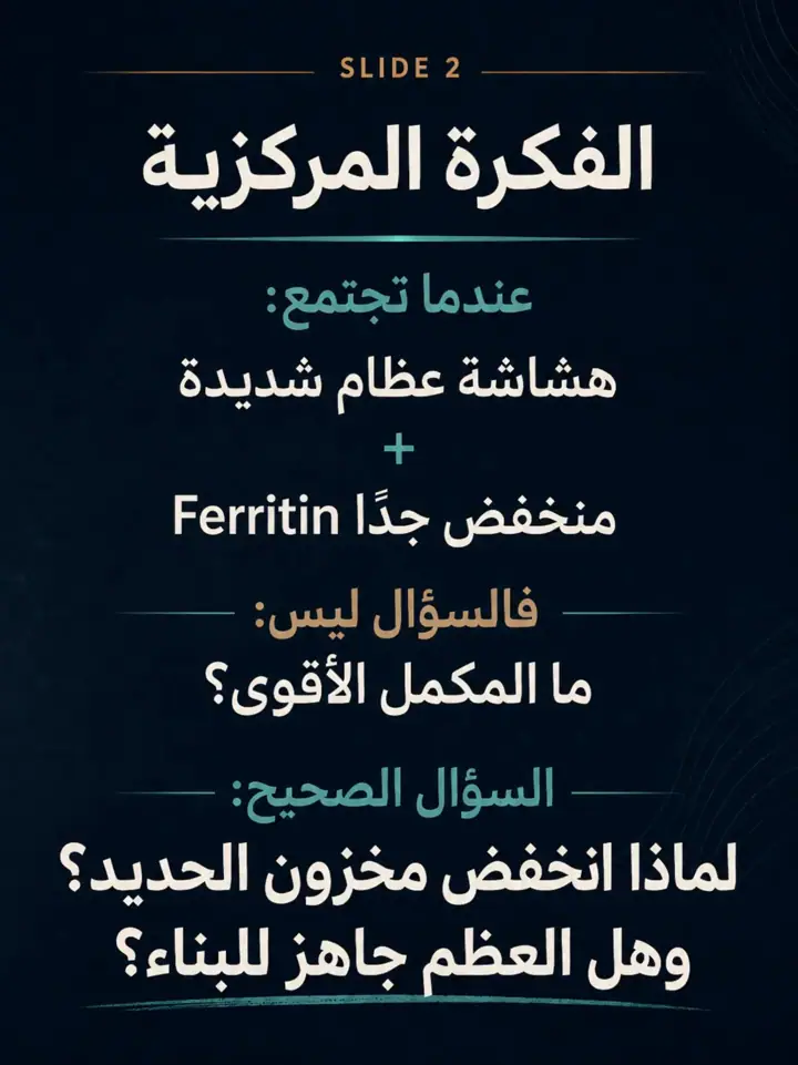 الشريحة 2 من 27: العظم لا يفشل دائمًا لأنه يحتاج كالسيوم فقط