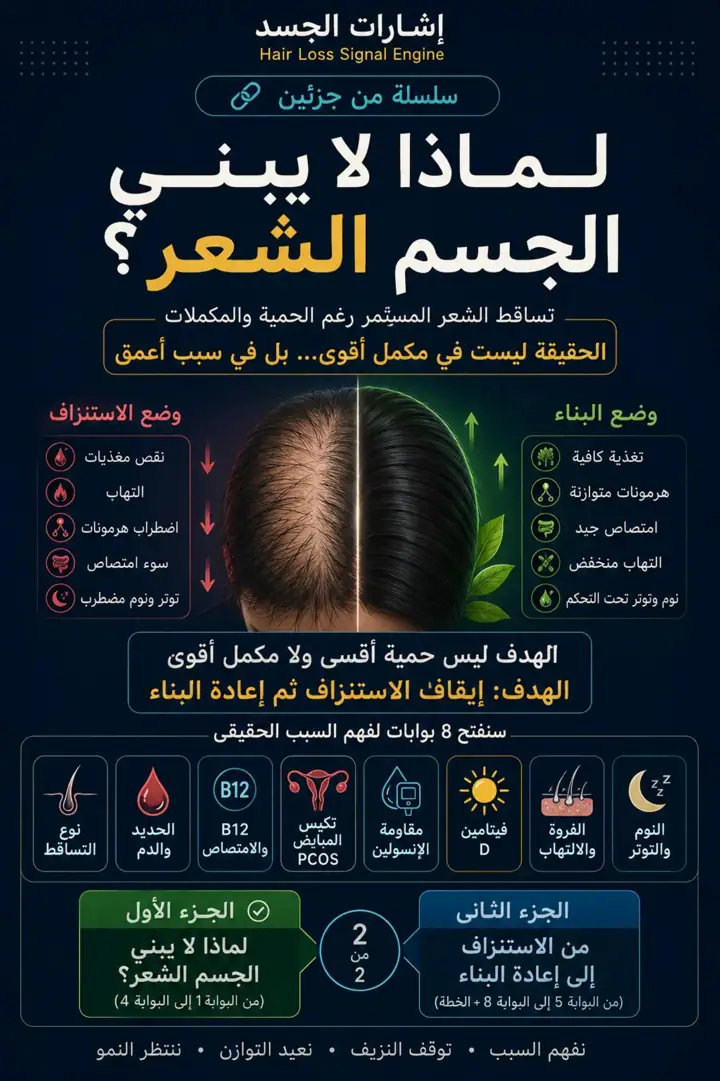 الشريحة 1 من 1: لماذا لا يبني الجسم الشعر؟