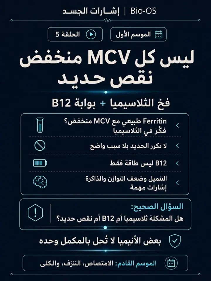 الشريحة 5 من 5: الأنيميا ليست نقص حديد فقط