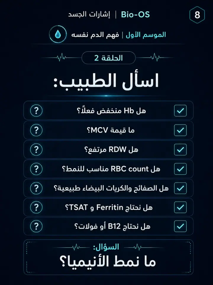 الشريحة 9 من 11: هل الأنيميا مؤكدة فعلًا؟