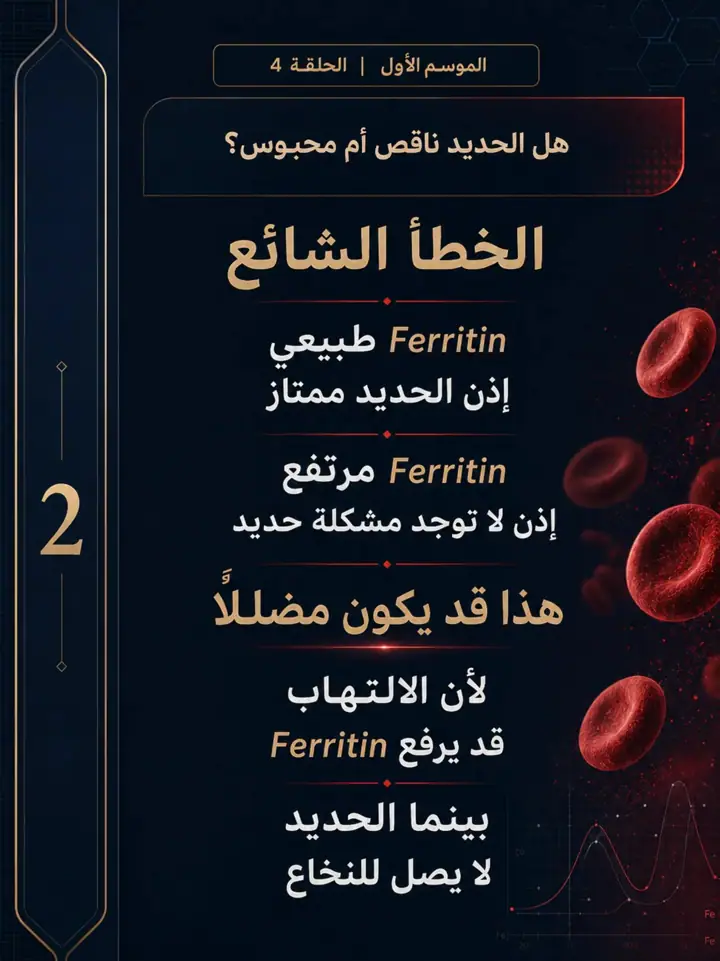 الشريحة 3 من 11: هل الحديد ناقص أم محبوس؟