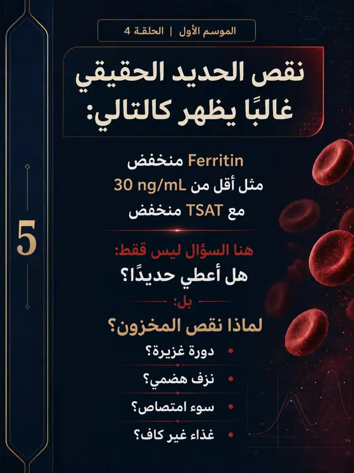 الشريحة 6 من 11: هل الحديد ناقص أم محبوس؟