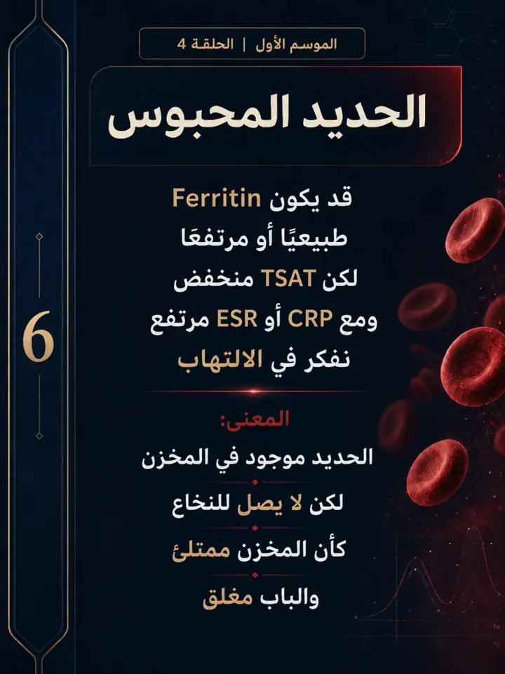 الشريحة 7 من 11: هل الحديد ناقص أم محبوس؟
