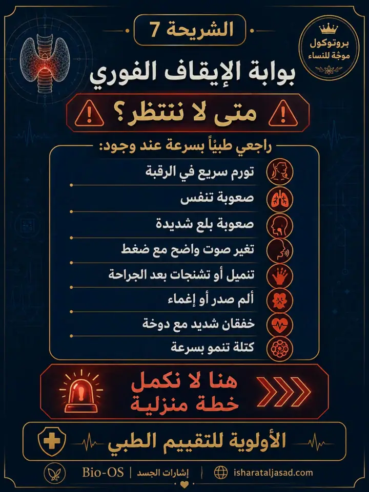 الشريحة 8 من 19: بروتوكول Bio-OS بعد إزالة جزء من الغدة الدرقية