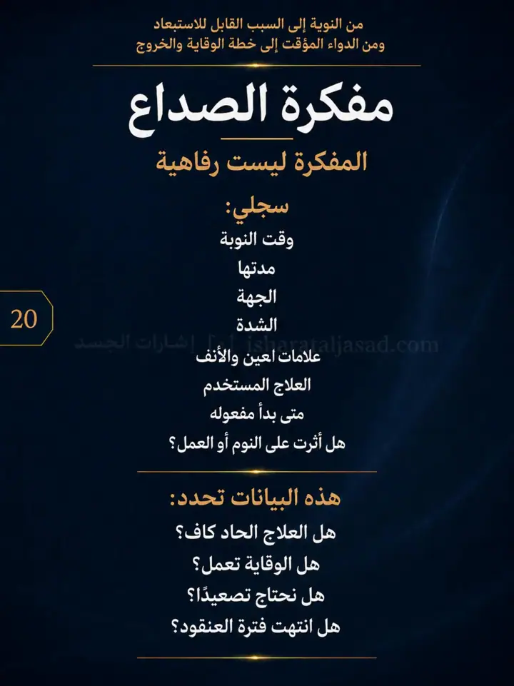الشريحة 20 من 25: نشرنا الحلقة 1 و2 من الصداع العنقودي