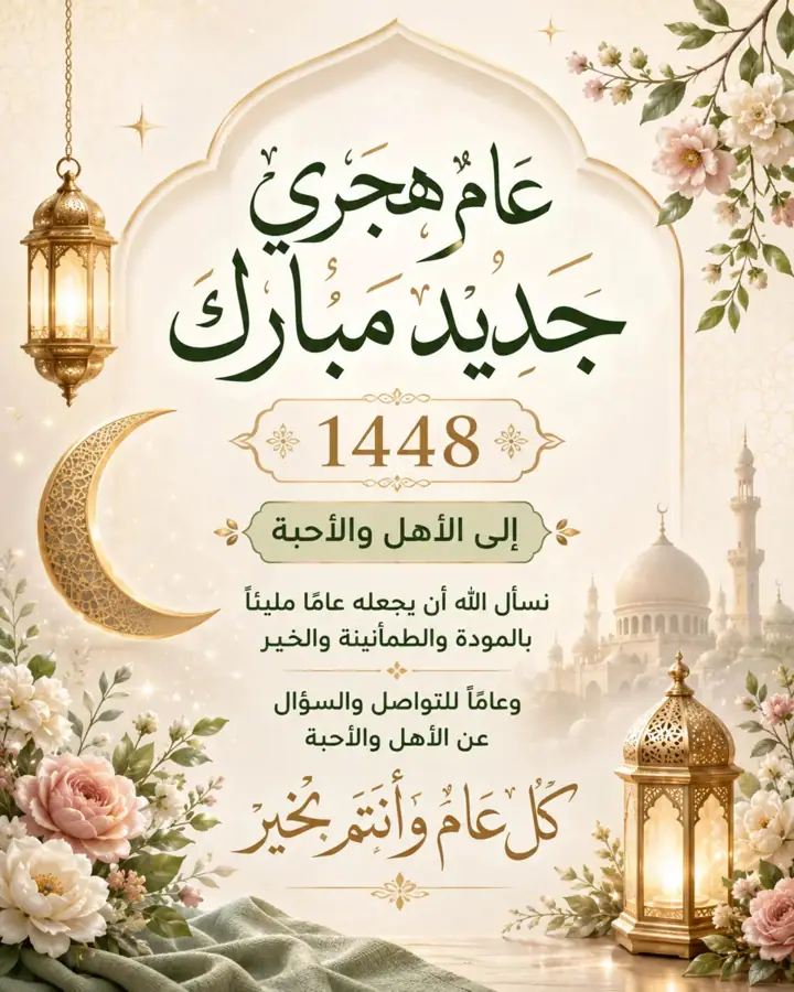 الشريحة 1 من 1: عام هجري جديد مبارك 1448