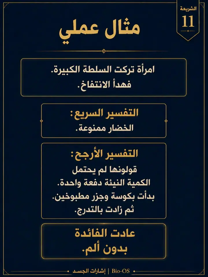الشريحة 11 من 14: إذا أكلتِ السلطة أو الخضار النيئة ثم زاد الانتفاخ أو الإمساك، فهذا لا يعني أنك تتوهمين