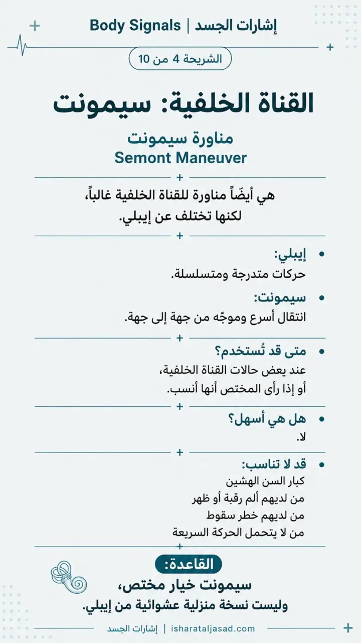 الشريحة 5 من 12: ليست كل دوخة لها تمرين: كريستالات الأذن