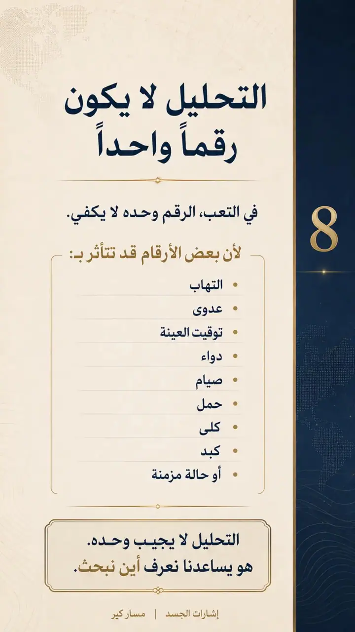 الشريحة 8 من 10: عندما يتعب الجسم… أين نبحث؟