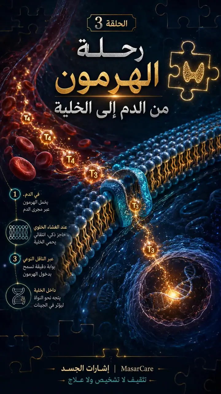 الشريحة 1 من 1: 3-حلقة 3-رحلة الهرمون من الدم إلى الخلية