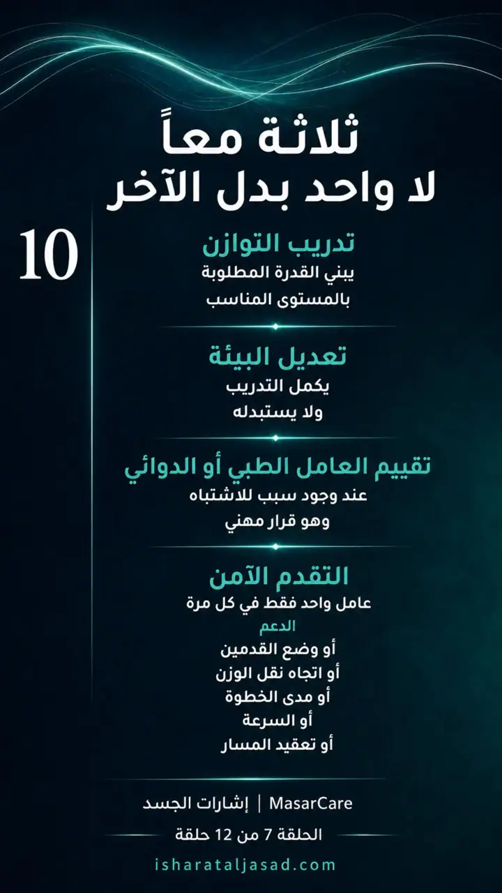 الشريحة 10 من 10: التوازن ليس الوقوف على قدم واحدة