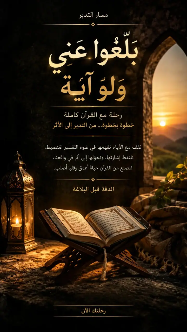 الشريحة 1 من 1: بلّغوا عني ولو آية: رحلة مع القرآن