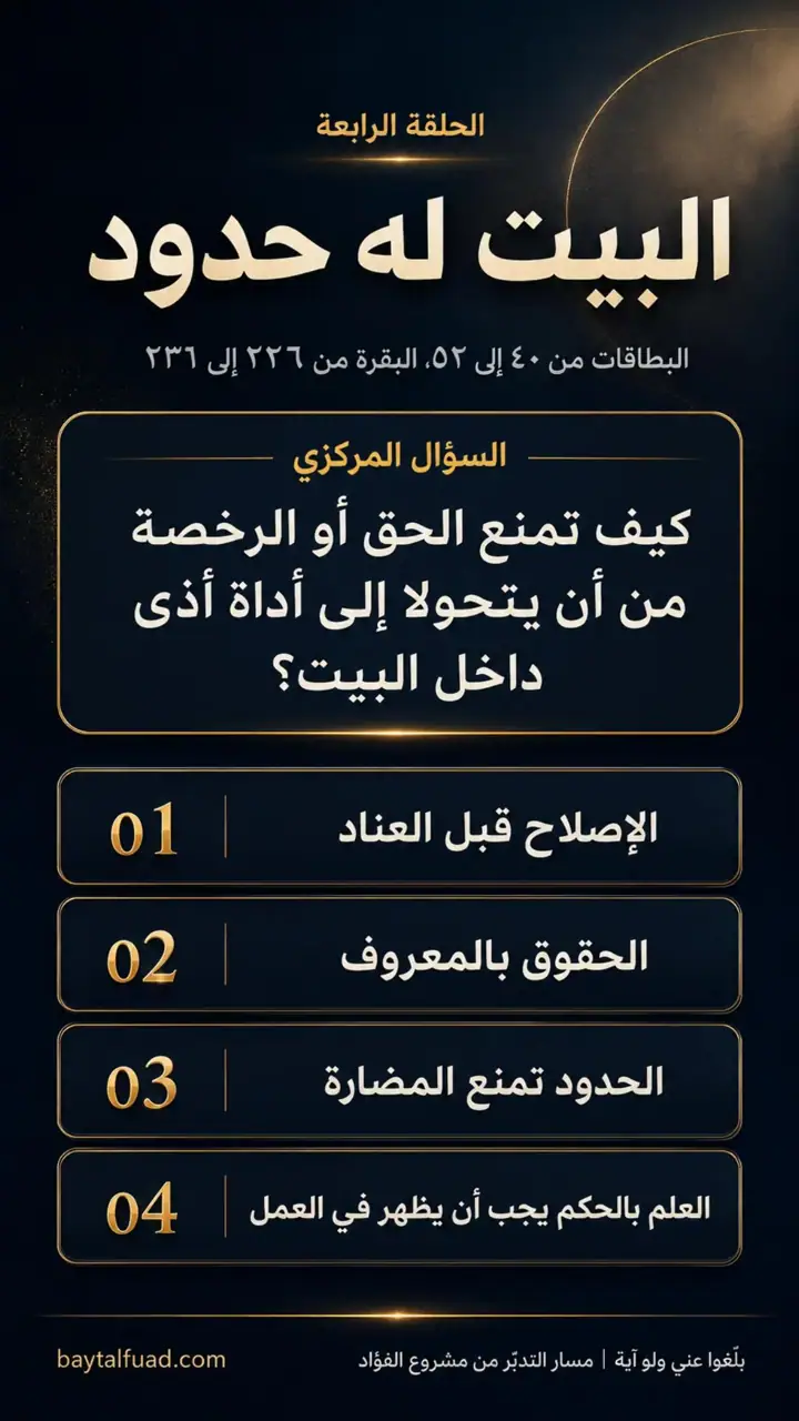 الشريحة 5 من 7: الحزب الرابع: من القول إلى الثبات (البقرة 203–252)