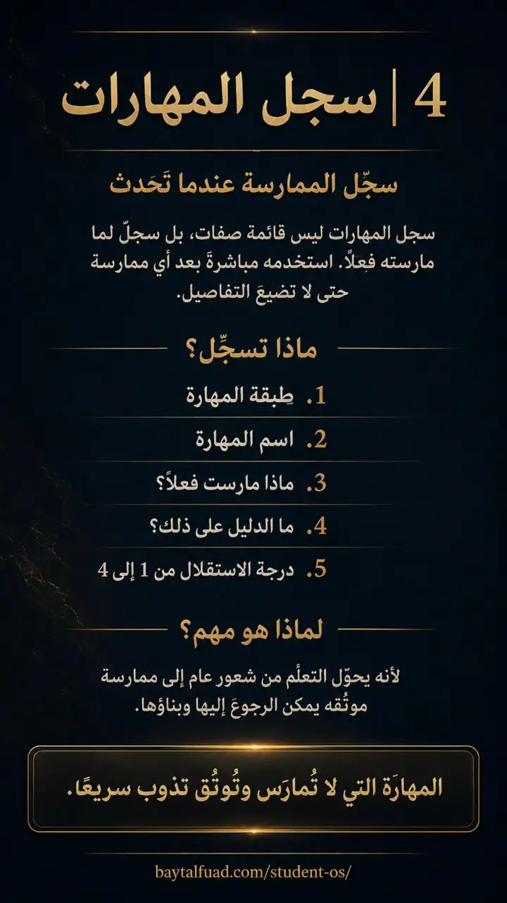 الشريحة 5 من 9: دليل استخدام Student OS