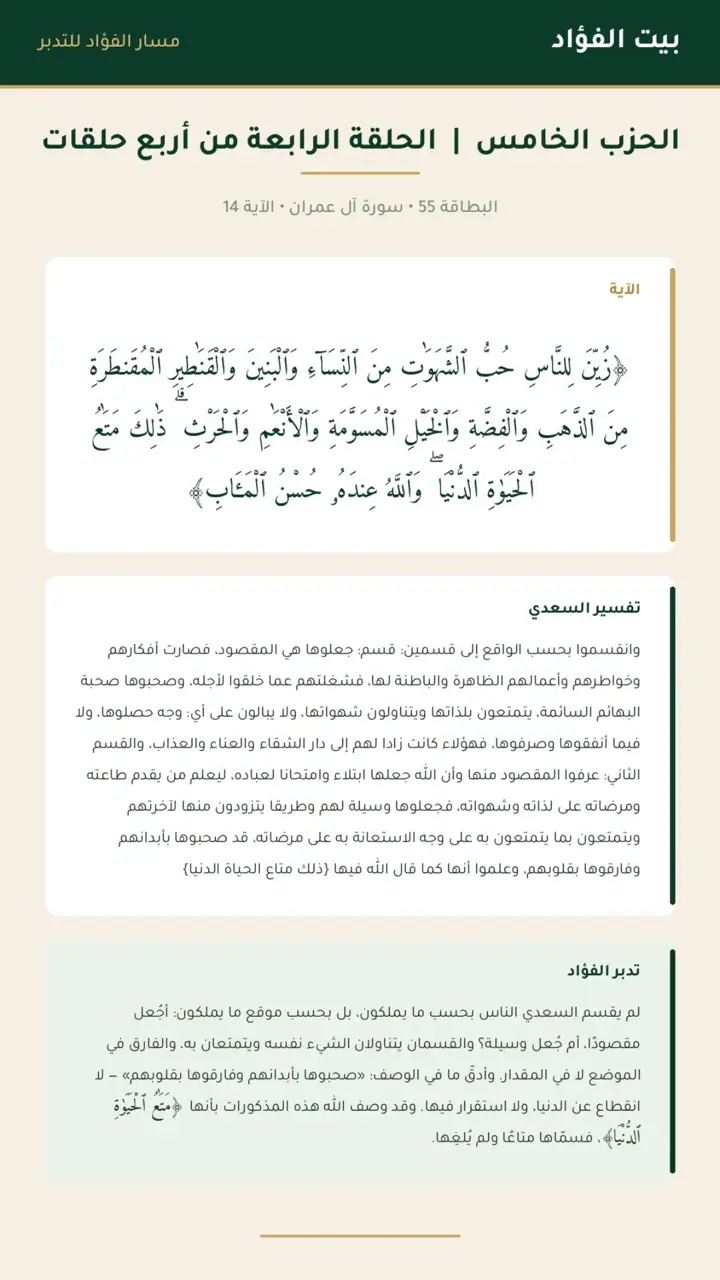 الشريحة 14 من 14: الحزب الخامس: معرفة الموضع