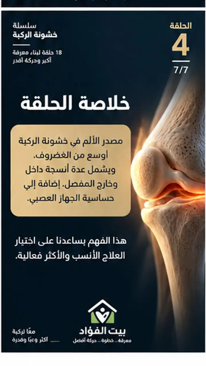 الشريحة 7 من 7: الألم في خشونة الركبة