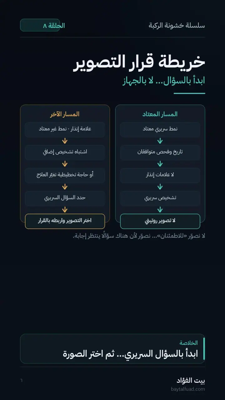 الشريحة 6 من 7: هل نحتاج الأشعة أو الرنين؟ (خشونة الركبة)