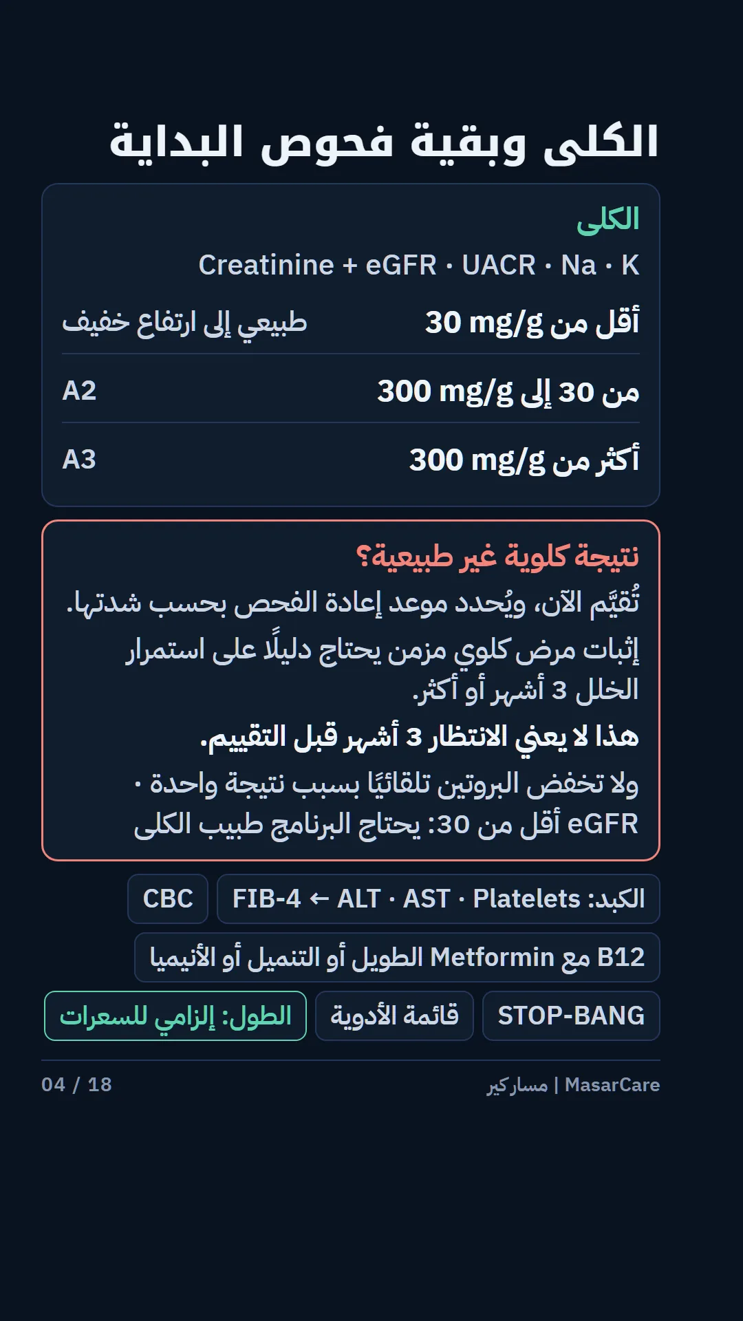 4: الكلى وبقية الفحوص
